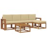 Ensemble de canapés d'extérieur 6 pcs Naturel et Beige 527353527353