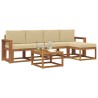 Ensemble de canapés d'extérieur 6 pcs Naturel et Beige 527353527353