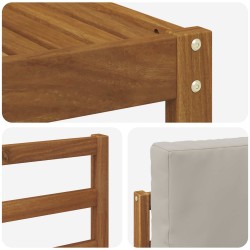 Ensemble de canapés d'extérieur 4 pcs Gris Naturel et Clair 527354527354