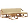 Ensemble de canapés d'extérieur 6 pcs Naturel et Beige 527357527357