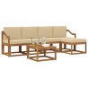 Ensemble de canapés d'extérieur 6 pcs Naturel et Beige 527357527357