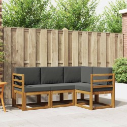 Ensemble de canapés d'extérieur 4 pcs Naturel et Anthracite 527358527358