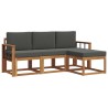 Ensemble de canapés d'extérieur 4 pcs Naturel et Anthracite 527364527364