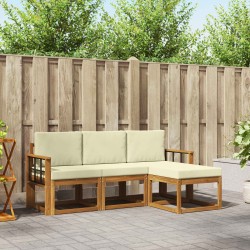 Ensemble de canapés d'extérieur 4 pcs Naturel et Crème 527366527366