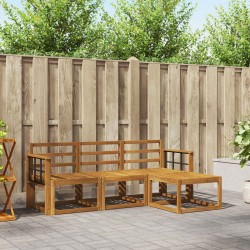 Ensemble de canapés d'extérieur 4 pcs Naturel 527367527367