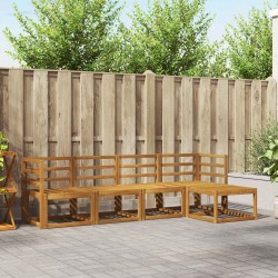 Ensemble de canapés d'extérieur 5 pcs Naturel 527368527368