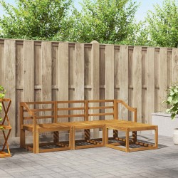 Ensemble de canapés d'extérieur 4 pcs Naturel 527371527371