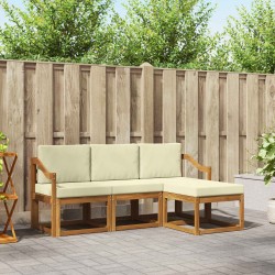 Ensemble de canapés d'extérieur 4 pcs Naturel et Crème 527372527372