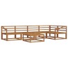 Ensemble de canapés d'extérieur 6 pcs Naturel 527375527375
