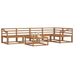 Ensemble de canapés d'extérieur 6 pcs Naturel 527375527375