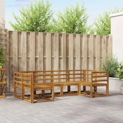 Ensemble de canapés d'extérieur 6 pcs Naturel 527377527377