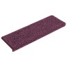 Tapis d'escalier 30 pièces 65 x 21 x 4 cm Violet foncé Bord rectangulaire 527379527379