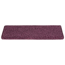 Tapis d'escalier 30 pièces 65 x 21 x 4 cm Violet foncé Bord rectangulaire 527379527379