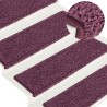 Tapis d'escalier 30 pièces 65 x 21 x 4 cm Violet foncé Bord rectangulaire 527379527379