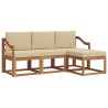Ensemble de canapés d'extérieur 4 pcs Naturel et Beige 527381527381