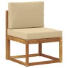 Ensemble de canapés d'extérieur 5 pcs Naturel et Beige 527384527384