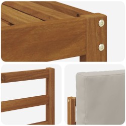Ensemble de canapés d'extérieur 4 pcs Gris Naturel et Clair 527385527385