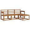 Ensemble de canapés d'extérieur 4 pcs Naturel 527386527386