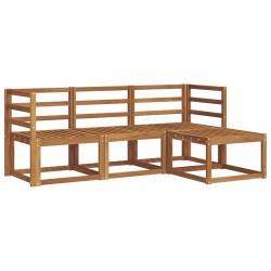 Ensemble de canapés d'extérieur 4 pcs Naturel 527391527391