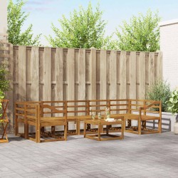 Ensemble de canapés d'extérieur 8 pcs Naturel 527392527392