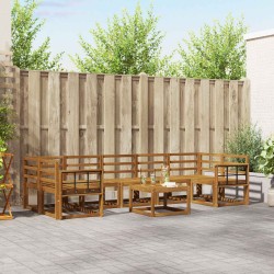 Ensemble de canapés d'extérieur 8 pcs Naturel 527393527393