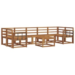 Ensemble de canapés d'extérieur 8 pcs Naturel 527393527393