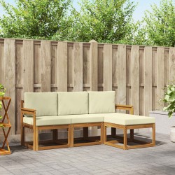 Ensemble de canapés d'extérieur 4 pcs Naturel et Crème 527394527394