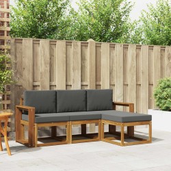 Ensemble de canapés d'extérieur 4 pcs Naturel et Anthracite 527395527395