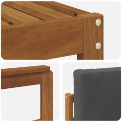 Ensemble de canapés d'extérieur 5 pcs Naturel et Anthracite 527401527401