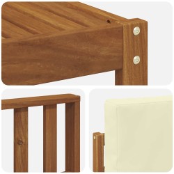 Ensemble de canapés d'extérieur 6 pcs Naturel et Crème 527407527407