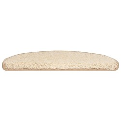 Tapis d'escalier 20 pièces 65 x 21 x 4 cm Crème Demi-rond Grand 527410527410
