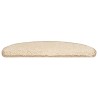 Tapis d'escalier 20 pièces 65 x 21 x 4 cm Crème Demi-rond Grand 527410527410