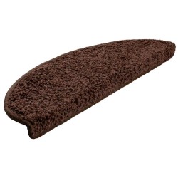 Tapis d'escalier 20 pièces 65 x 21 x 4 cm Marron Demi-rond Grand 527411527411