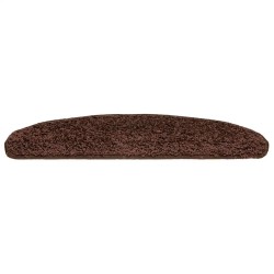 Tapis d'escalier 20 pièces 65 x 21 x 4 cm Marron Demi-rond Grand 527411527411