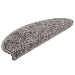 Tapis d'escalier 20 pièces 65 x 21 x 4 cm Gris Demi-rond Grand 527412527412