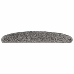 Tapis d'escalier 20 pièces 65 x 21 x 4 cm Gris Demi-rond Grand 527412527412