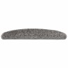 Tapis d'escalier 20 pièces 65 x 21 x 4 cm Gris Demi-rond Grand 527412527412