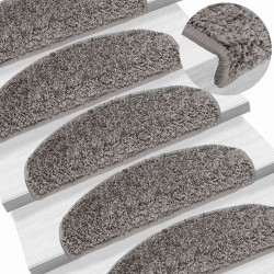 Tapis d'escalier 20 pièces 65 x 21 x 4 cm Gris Demi-rond Grand 527412527412