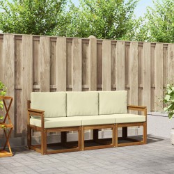 Ensemble de canapés d'extérieur 3 pcs Naturel et Crème 527413527413