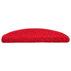 Tapis d'escalier 20 pièces 56 x 17 x 3 cm Rouge Demi-rond 527414527414