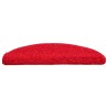 Tapis d'escalier 20 pièces 56 x 17 x 3 cm Rouge Demi-rond 527414527414