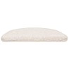 Tapis d'escalier 20 pièces 56 x 17 x 3 cm Blanc Demi-rond 527415527415