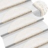 Tapis d'escalier 20 pièces 56 x 17 x 3 cm Blanc Demi-rond 527415527415