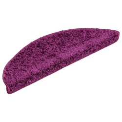 Tapis d'escalier 20 pièces 56 x 17 x 3 cm Violet Demi-rond 527416527416