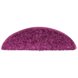 Tapis d'escalier 20 pièces 56 x 17 x 3 cm Violet Demi-rond 527416527416