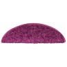Tapis d'escalier 20 pièces 56 x 17 x 3 cm Violet Demi-rond 527416527416
