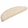 Tapis d'escalier 20 pièces 56 x 17 x 3 cm Crème Demi-rond 527417527417