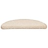 Tapis d'escalier 20 pièces 56 x 17 x 3 cm Crème Demi-rond 527417527417