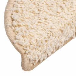 Tapis d'escalier 20 pièces 56 x 17 x 3 cm Crème Demi-rond 527417527417