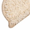 Tapis d'escalier 20 pièces 56 x 17 x 3 cm Crème Demi-rond 527417527417